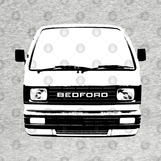 Bedford Rascal 1980s classic microvan monoblock black and white by soitwouldseem